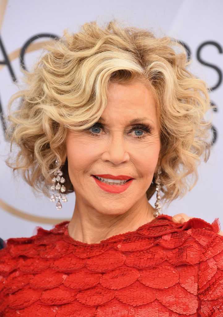 A close up of Jane Fonda